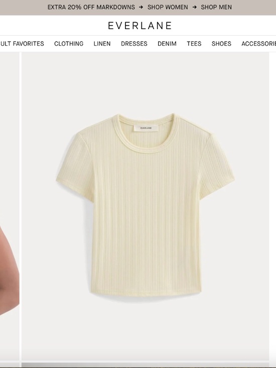 Everlane Tops - Everlane cropped crew in pointelle